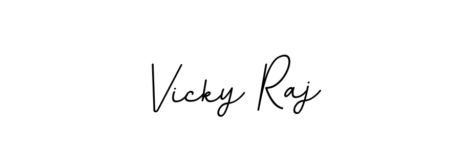 Make a beautiful signature design for name Vicky Raj. With this signature (BallpointsItalic-DORy9) style, you can create a handwritten signature for free. Vicky Raj signature style 11 images and pictures png