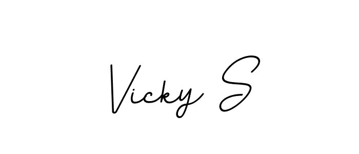 Design your own signature with our free online signature maker. With this signature software, you can create a handwritten (BallpointsItalic-DORy9) signature for name Vicky S. Vicky S signature style 11 images and pictures png