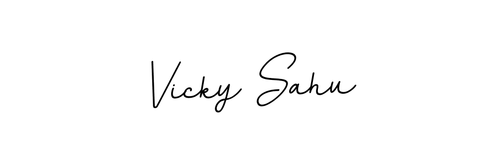 The best way (BallpointsItalic-DORy9) to make a short signature is to pick only two or three words in your name. The name Vicky Sahu include a total of six letters. For converting this name. Vicky Sahu signature style 11 images and pictures png