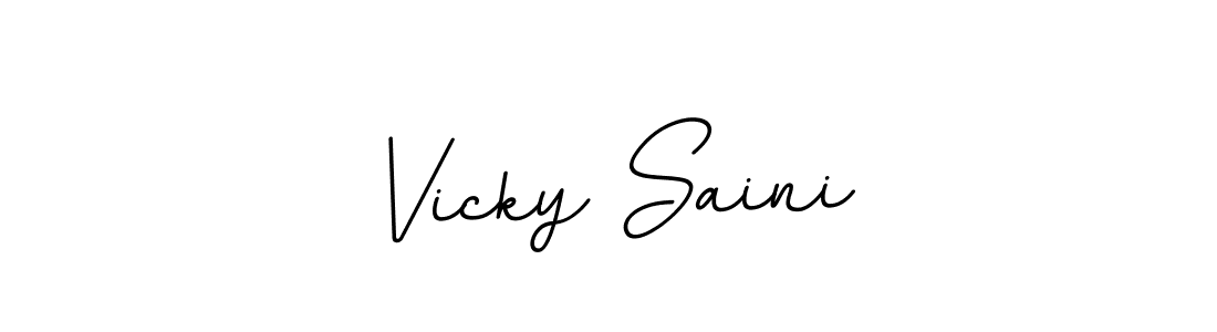 Create a beautiful signature design for name Vicky Saini. With this signature (BallpointsItalic-DORy9) fonts, you can make a handwritten signature for free. Vicky Saini signature style 11 images and pictures png