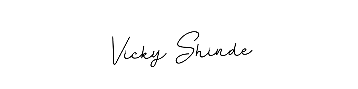 You should practise on your own different ways (BallpointsItalic-DORy9) to write your name (Vicky Shinde) in signature. don't let someone else do it for you. Vicky Shinde signature style 11 images and pictures png