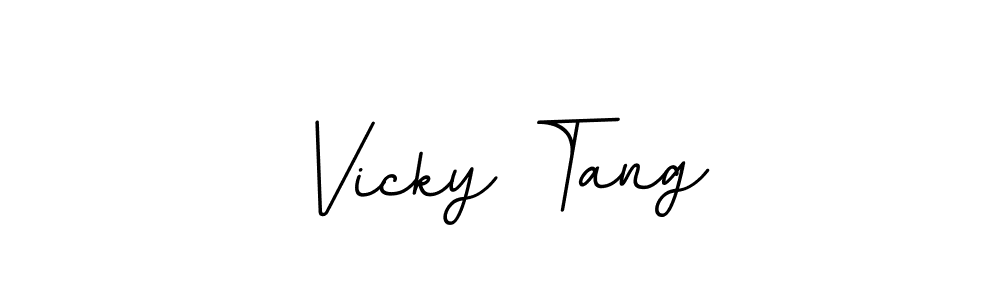 Design your own signature with our free online signature maker. With this signature software, you can create a handwritten (BallpointsItalic-DORy9) signature for name Vicky Tang. Vicky Tang signature style 11 images and pictures png