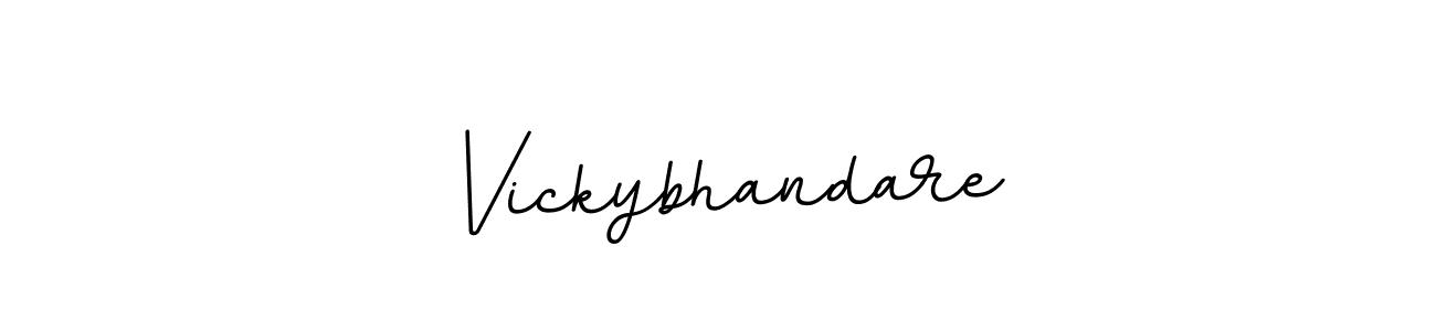 You should practise on your own different ways (BallpointsItalic-DORy9) to write your name (Vickybhandare) in signature. don't let someone else do it for you. Vickybhandare signature style 11 images and pictures png