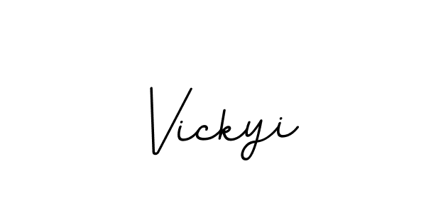 Make a beautiful signature design for name Vickyi. With this signature (BallpointsItalic-DORy9) style, you can create a handwritten signature for free. Vickyi signature style 11 images and pictures png