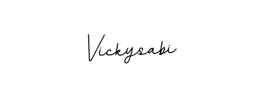 Create a beautiful signature design for name Vickysabi. With this signature (BallpointsItalic-DORy9) fonts, you can make a handwritten signature for free. Vickysabi signature style 11 images and pictures png