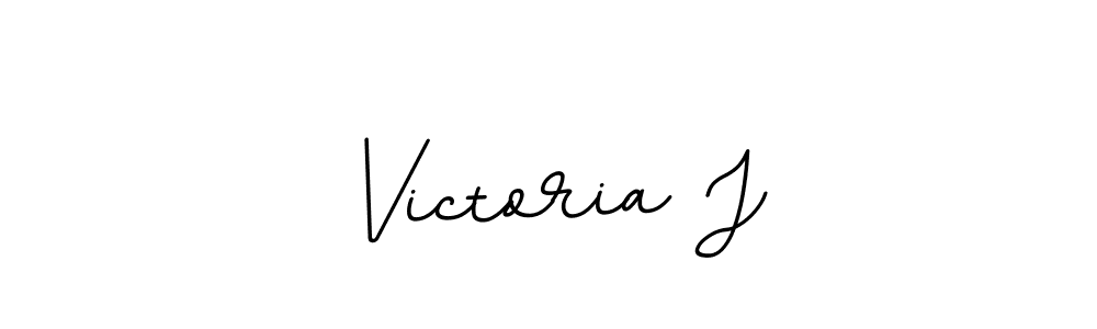 Victoria J stylish signature style. Best Handwritten Sign (BallpointsItalic-DORy9) for my name. Handwritten Signature Collection Ideas for my name Victoria J. Victoria J signature style 11 images and pictures png