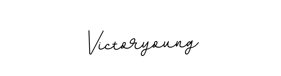 Make a beautiful signature design for name Victoryoung. With this signature (BallpointsItalic-DORy9) style, you can create a handwritten signature for free. Victoryoung signature style 11 images and pictures png