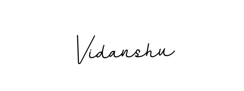 Use a signature maker to create a handwritten signature online. With this signature software, you can design (BallpointsItalic-DORy9) your own signature for name Vidanshu. Vidanshu signature style 11 images and pictures png