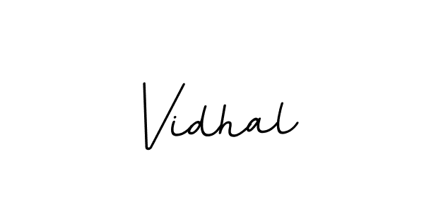 Use a signature maker to create a handwritten signature online. With this signature software, you can design (BallpointsItalic-DORy9) your own signature for name Vidhal. Vidhal signature style 11 images and pictures png