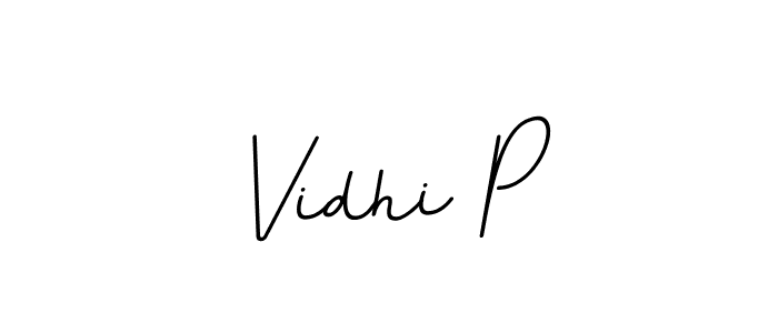 Design your own signature with our free online signature maker. With this signature software, you can create a handwritten (BallpointsItalic-DORy9) signature for name Vidhi P. Vidhi P signature style 11 images and pictures png