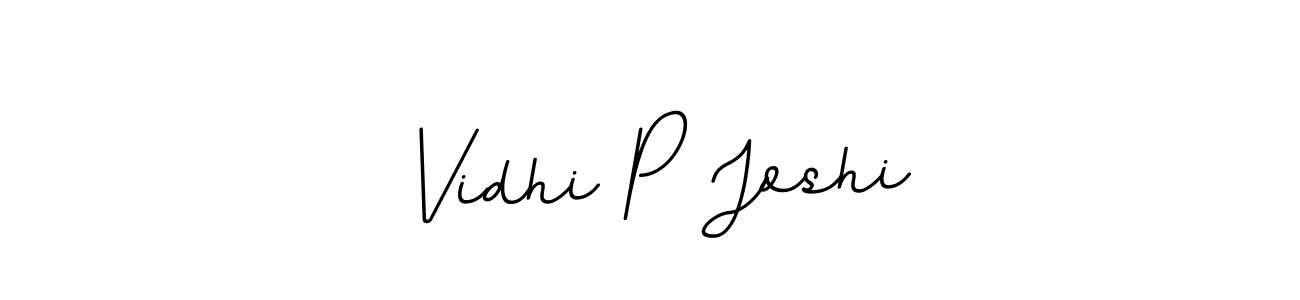 How to make Vidhi P Joshi name signature. Use BallpointsItalic-DORy9 style for creating short signs online. This is the latest handwritten sign. Vidhi P Joshi signature style 11 images and pictures png