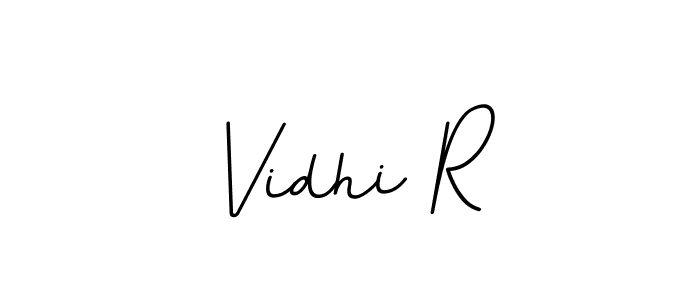 Make a beautiful signature design for name Vidhi R. With this signature (BallpointsItalic-DORy9) style, you can create a handwritten signature for free. Vidhi R signature style 11 images and pictures png