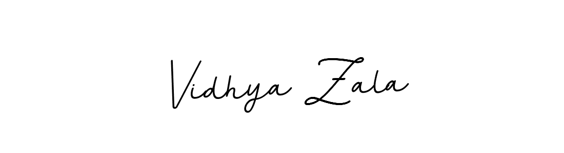 Use a signature maker to create a handwritten signature online. With this signature software, you can design (BallpointsItalic-DORy9) your own signature for name Vidhya Zala. Vidhya Zala signature style 11 images and pictures png