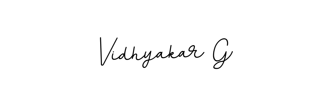 Use a signature maker to create a handwritten signature online. With this signature software, you can design (BallpointsItalic-DORy9) your own signature for name Vidhyakar G. Vidhyakar G signature style 11 images and pictures png