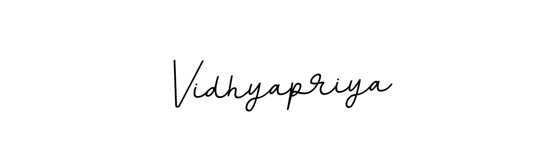 Create a beautiful signature design for name Vidhyapriya. With this signature (BallpointsItalic-DORy9) fonts, you can make a handwritten signature for free. Vidhyapriya signature style 11 images and pictures png