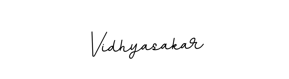 Use a signature maker to create a handwritten signature online. With this signature software, you can design (BallpointsItalic-DORy9) your own signature for name Vidhyasakar. Vidhyasakar signature style 11 images and pictures png