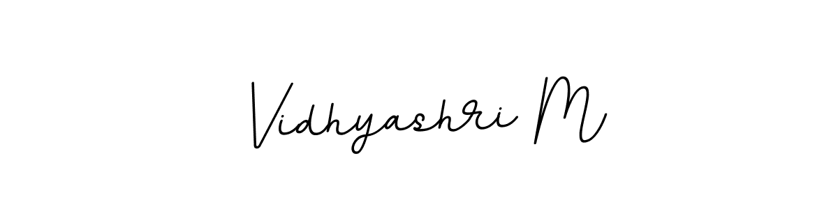 You should practise on your own different ways (BallpointsItalic-DORy9) to write your name (Vidhyashri M) in signature. don't let someone else do it for you. Vidhyashri M signature style 11 images and pictures png