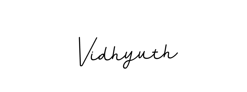 Make a beautiful signature design for name Vidhyuth. With this signature (BallpointsItalic-DORy9) style, you can create a handwritten signature for free. Vidhyuth signature style 11 images and pictures png