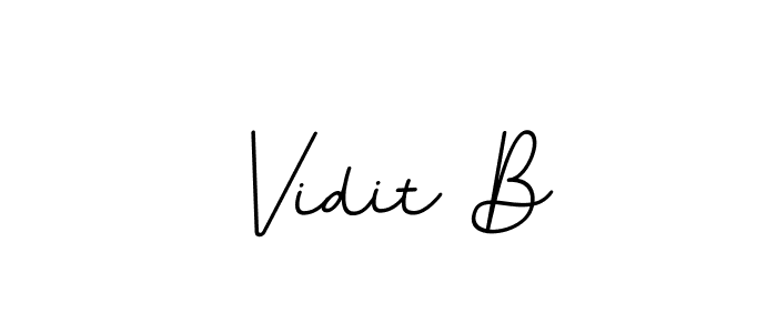 Make a beautiful signature design for name Vidit B. With this signature (BallpointsItalic-DORy9) style, you can create a handwritten signature for free. Vidit B signature style 11 images and pictures png