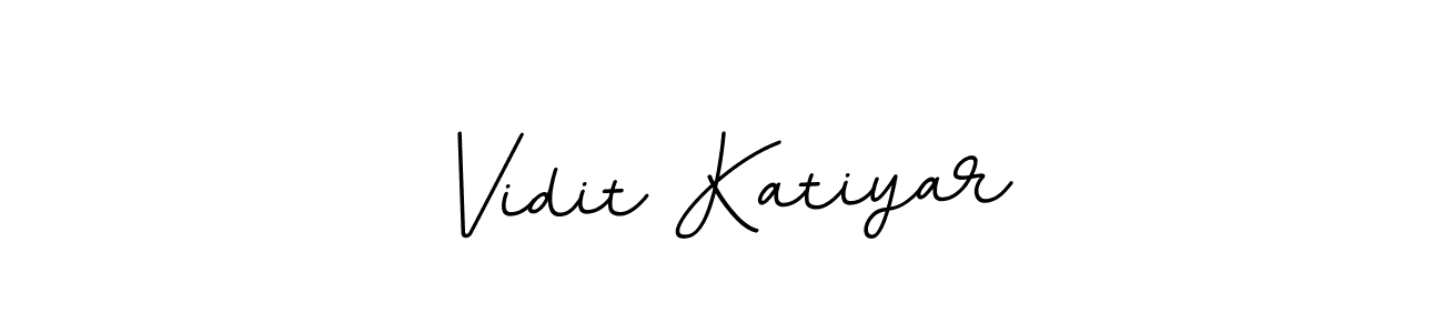 Make a beautiful signature design for name Vidit Katiyar. With this signature (BallpointsItalic-DORy9) style, you can create a handwritten signature for free. Vidit Katiyar signature style 11 images and pictures png