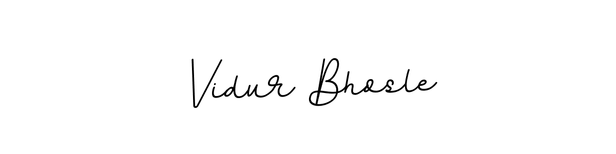 How to make Vidur Bhosle name signature. Use BallpointsItalic-DORy9 style for creating short signs online. This is the latest handwritten sign. Vidur Bhosle signature style 11 images and pictures png