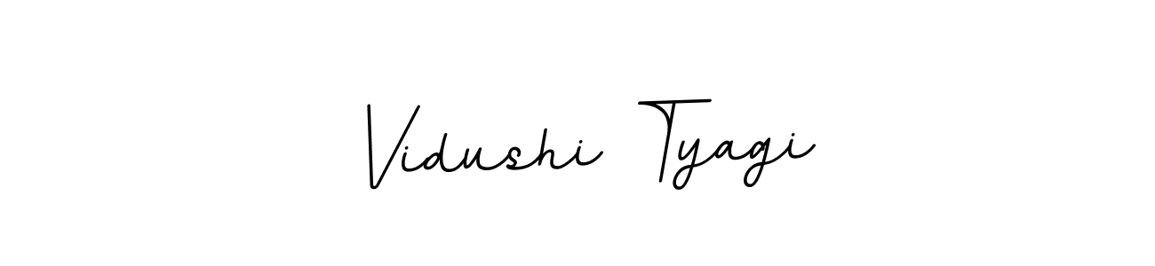 Make a beautiful signature design for name Vidushi Tyagi. With this signature (BallpointsItalic-DORy9) style, you can create a handwritten signature for free. Vidushi Tyagi signature style 11 images and pictures png