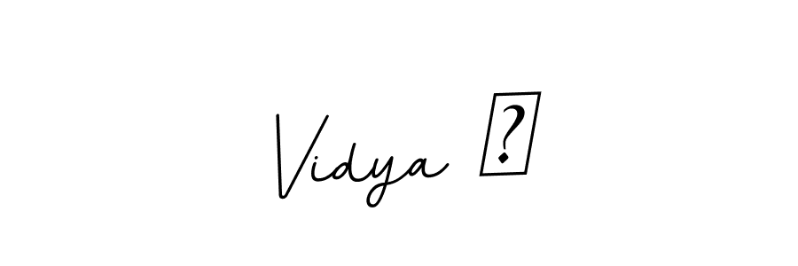 Create a beautiful signature design for name Vidya ♡. With this signature (BallpointsItalic-DORy9) fonts, you can make a handwritten signature for free. Vidya ♡ signature style 11 images and pictures png