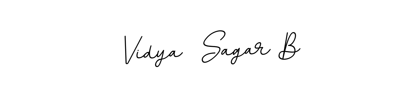 The best way (BallpointsItalic-DORy9) to make a short signature is to pick only two or three words in your name. The name Vidya  Sagar B include a total of six letters. For converting this name. Vidya  Sagar B signature style 11 images and pictures png