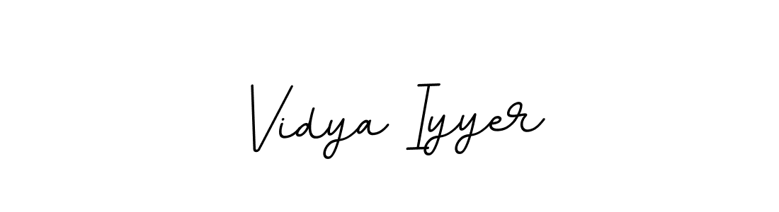 Create a beautiful signature design for name Vidya Iyyer. With this signature (BallpointsItalic-DORy9) fonts, you can make a handwritten signature for free. Vidya Iyyer signature style 11 images and pictures png