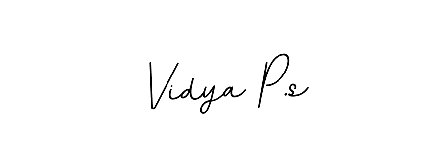 Vidya P.s stylish signature style. Best Handwritten Sign (BallpointsItalic-DORy9) for my name. Handwritten Signature Collection Ideas for my name Vidya P.s. Vidya P.s signature style 11 images and pictures png