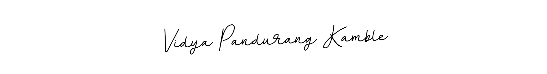 Make a beautiful signature design for name Vidya Pandurang Kamble. With this signature (BallpointsItalic-DORy9) style, you can create a handwritten signature for free. Vidya Pandurang Kamble signature style 11 images and pictures png