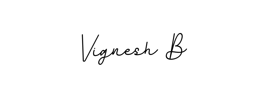 Use a signature maker to create a handwritten signature online. With this signature software, you can design (BallpointsItalic-DORy9) your own signature for name Vignesh B. Vignesh B signature style 11 images and pictures png