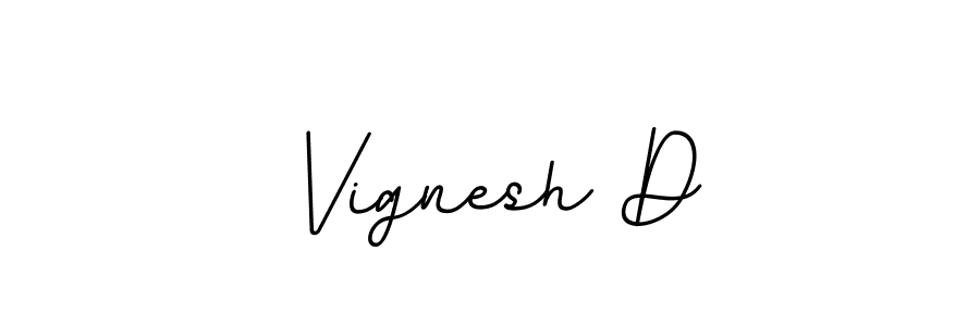 Use a signature maker to create a handwritten signature online. With this signature software, you can design (BallpointsItalic-DORy9) your own signature for name Vignesh D. Vignesh D signature style 11 images and pictures png