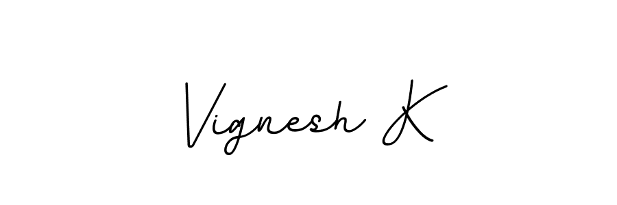 Design your own signature with our free online signature maker. With this signature software, you can create a handwritten (BallpointsItalic-DORy9) signature for name Vignesh K. Vignesh K signature style 11 images and pictures png