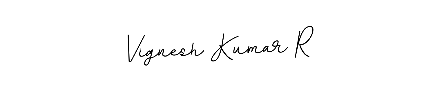 How to make Vignesh Kumar R name signature. Use BallpointsItalic-DORy9 style for creating short signs online. This is the latest handwritten sign. Vignesh Kumar R signature style 11 images and pictures png