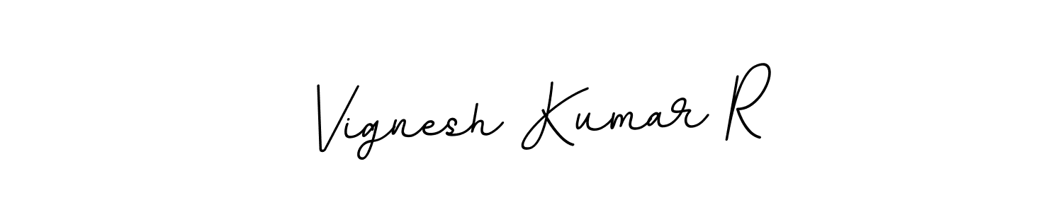 How to make Vignesh Kumar R name signature. Use BallpointsItalic-DORy9 style for creating short signs online. This is the latest handwritten sign. Vignesh Kumar R signature style 11 images and pictures png