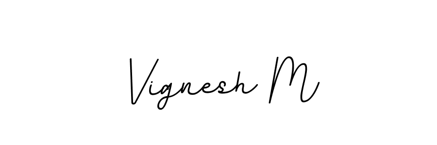 Make a beautiful signature design for name Vignesh M. With this signature (BallpointsItalic-DORy9) style, you can create a handwritten signature for free. Vignesh M signature style 11 images and pictures png