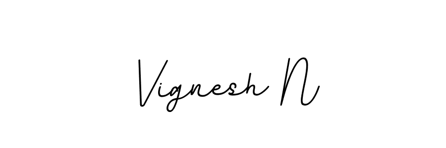 It looks lik you need a new signature style for name Vignesh N. Design unique handwritten (BallpointsItalic-DORy9) signature with our free signature maker in just a few clicks. Vignesh N signature style 11 images and pictures png