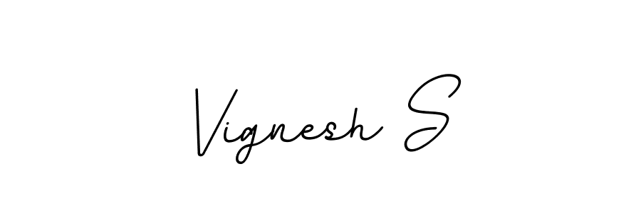 It looks lik you need a new signature style for name Vignesh S. Design unique handwritten (BallpointsItalic-DORy9) signature with our free signature maker in just a few clicks. Vignesh S signature style 11 images and pictures png