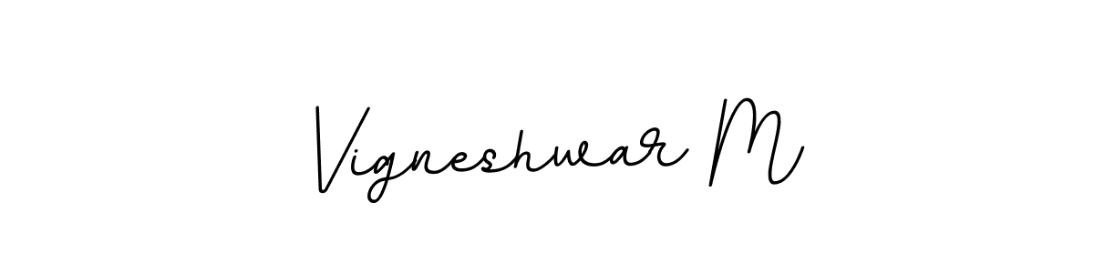 Make a beautiful signature design for name Vigneshwar M. Use this online signature maker to create a handwritten signature for free. Vigneshwar M signature style 11 images and pictures png