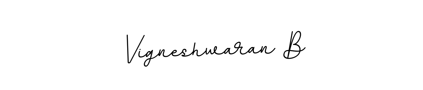 It looks lik you need a new signature style for name Vigneshwaran B. Design unique handwritten (BallpointsItalic-DORy9) signature with our free signature maker in just a few clicks. Vigneshwaran B signature style 11 images and pictures png