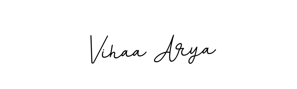 Vihaa Arya stylish signature style. Best Handwritten Sign (BallpointsItalic-DORy9) for my name. Handwritten Signature Collection Ideas for my name Vihaa Arya. Vihaa Arya signature style 11 images and pictures png