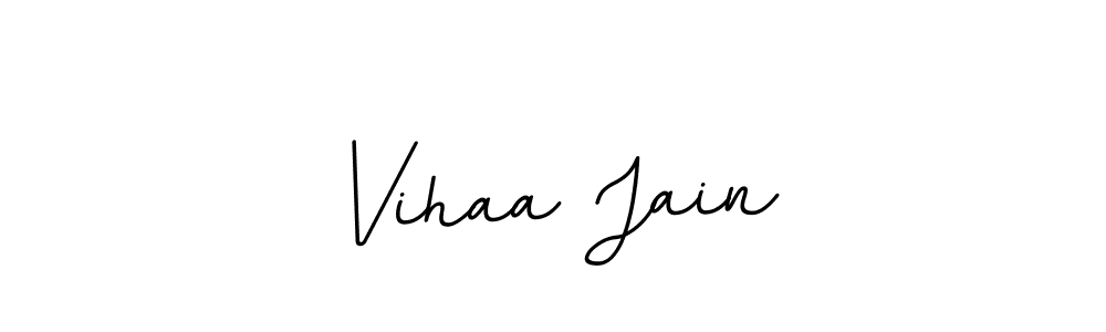 How to make Vihaa Jain name signature. Use BallpointsItalic-DORy9 style for creating short signs online. This is the latest handwritten sign. Vihaa Jain signature style 11 images and pictures png