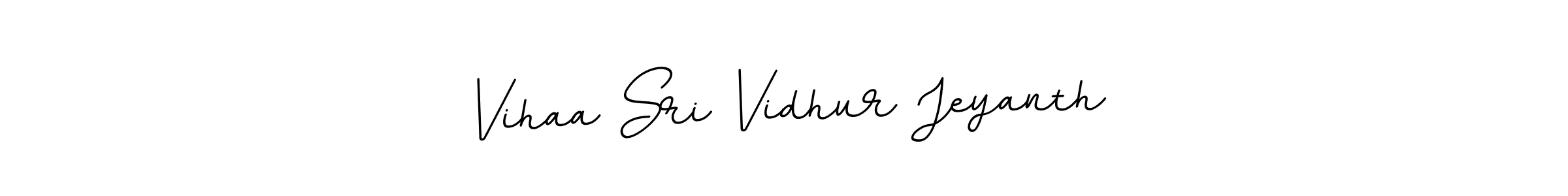 Create a beautiful signature design for name Vihaa Sri Vidhur Jeyanth. With this signature (BallpointsItalic-DORy9) fonts, you can make a handwritten signature for free. Vihaa Sri Vidhur Jeyanth signature style 11 images and pictures png