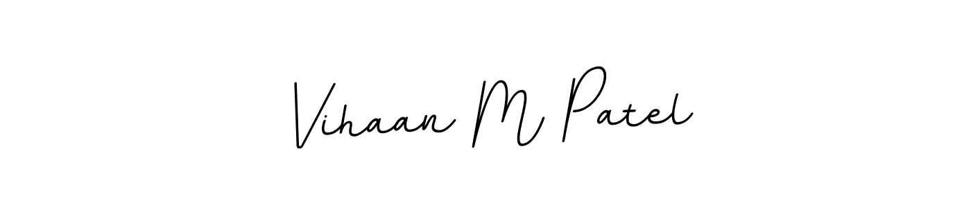 Use a signature maker to create a handwritten signature online. With this signature software, you can design (BallpointsItalic-DORy9) your own signature for name Vihaan M Patel. Vihaan M Patel signature style 11 images and pictures png