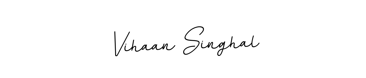 Make a beautiful signature design for name Vihaan Singhal. With this signature (BallpointsItalic-DORy9) style, you can create a handwritten signature for free. Vihaan Singhal signature style 11 images and pictures png