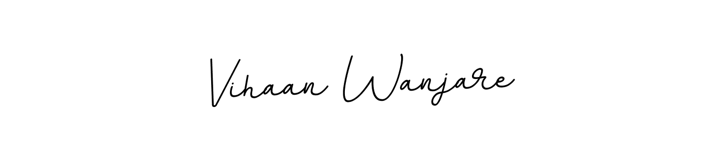 The best way (BallpointsItalic-DORy9) to make a short signature is to pick only two or three words in your name. The name Vihaan Wanjare include a total of six letters. For converting this name. Vihaan Wanjare signature style 11 images and pictures png