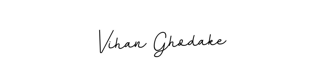Design your own signature with our free online signature maker. With this signature software, you can create a handwritten (BallpointsItalic-DORy9) signature for name Vihan Ghodake. Vihan Ghodake signature style 11 images and pictures png