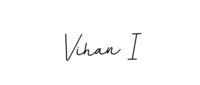 Use a signature maker to create a handwritten signature online. With this signature software, you can design (BallpointsItalic-DORy9) your own signature for name Vihan I. Vihan I signature style 11 images and pictures png