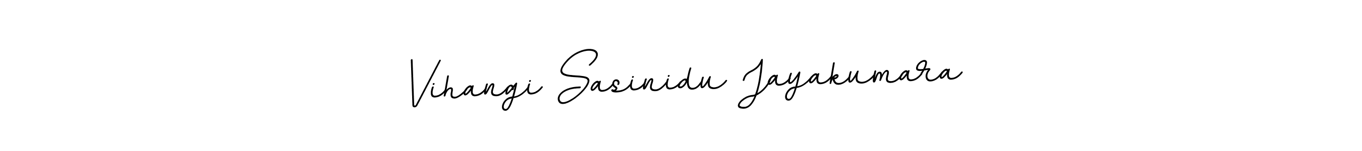 The best way (BallpointsItalic-DORy9) to make a short signature is to pick only two or three words in your name. The name Vihangi Sasinidu Jayakumara include a total of six letters. For converting this name. Vihangi Sasinidu Jayakumara signature style 11 images and pictures png